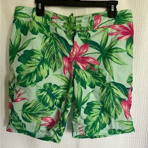 BUNDLE 3/$10!! Kanu Surf Green and Pink Women's Swim Board Shorts